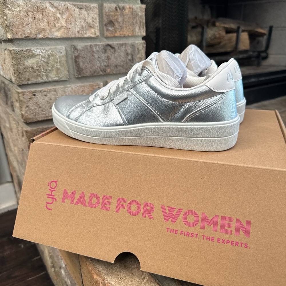 Ryka Women's Metallic Silver Sneakers
